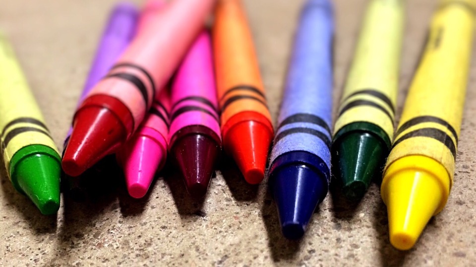 colourful crayons