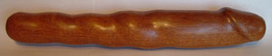 A wooden dildo